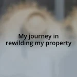 My journey in rewilding my property