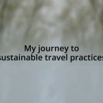 My journey to sustainable travel practices